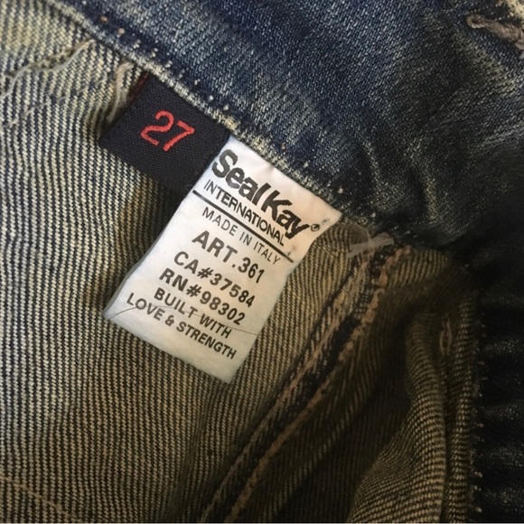 NEW with tag SEAL KAY Italy Made jeans NWT 27 - Picture 8 of 8